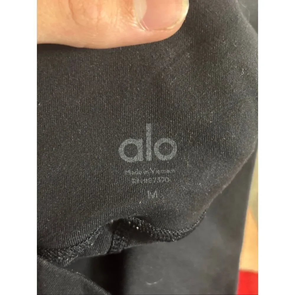 Alo Yoga Airbrush High-Waist Highlight Goddess Black Leggings Women's Medium